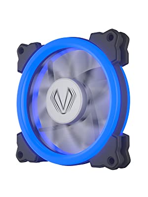 Vetroo Halo Ring Blue LED PC CPU Computer Case Cooling Neon Quite Clear Fan SG-120